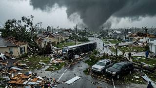 Powerful Storm Tornado Chaos in Florida! Many Homes Devastating in Port st. Lucie