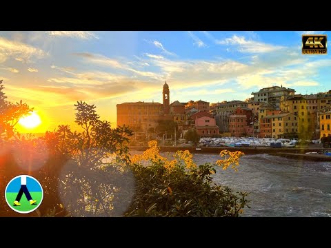 Nervi - The Most Beautiful Village on the Italian Riviera - Awesome Beautiful Promenades 4K ASMR