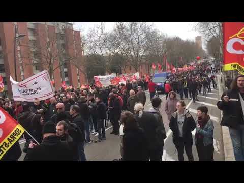 Manifestation du 16 janvier 2020 à Toulouse contre le projet de réforme des retraites