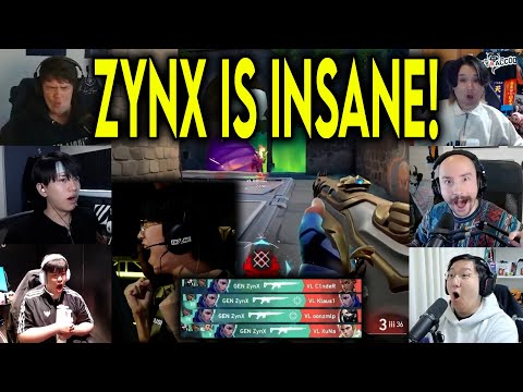 Valorant Streamers Reacts To GENG ZynX HITTING A CRAZY ACE Against Varrel In VCT
