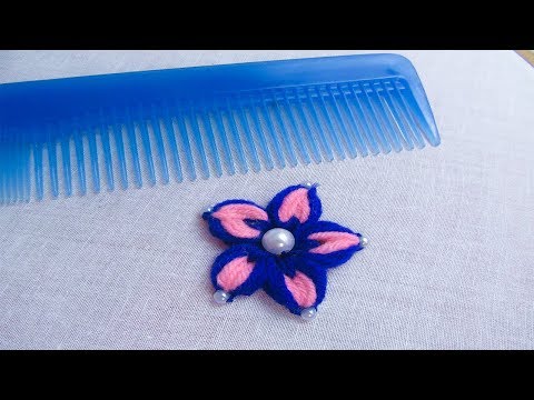 Easy sewing hack with hair comb# Hand embroidery amazing trick