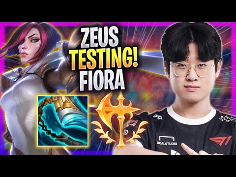 ZEUS TESTING FIORA IN KR SOLOQ! - T1 Zeus Plays Fiora TOP vs Darius! | Season 2023
