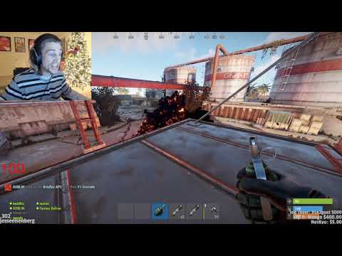 XQC kills bradley with F1 grenades [ OTV Rust Highlights ]