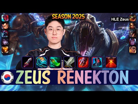 HLE Zeus RENEKTON vs YONE Top - Patch 25.15 KR Ranked | lolrec