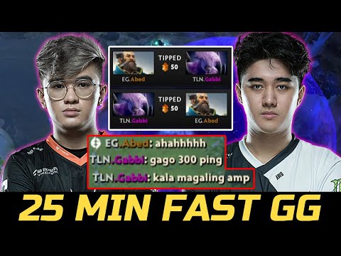 GABBI VS ABED FUNNY CHAT - 25 MIN FAST GAME GG DOTA 2