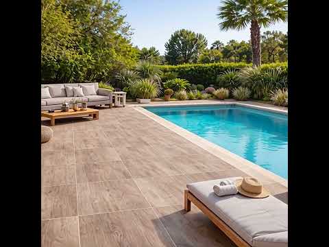 Dalle extérieur effet bois Laponia marron R11 60*60 cm