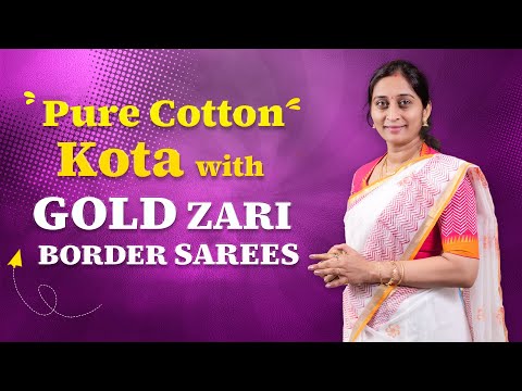 Get Ready to Look Glamorous in These Gorgeous Kota With Gold Zari Border Sarees