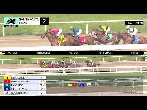 Babe Ruthless wins Race 2 on Sunday, January 25 at Santa Anita Park