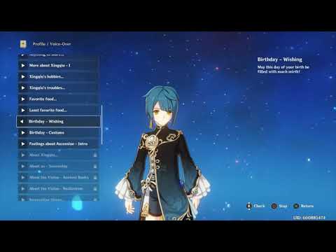 Xingqiu sings happy birthday in four languages