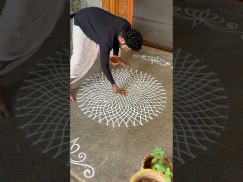 Friday muggu 🙏 #muggulu #dialyrangoli #rangoli #chukkalamuggulu #friday