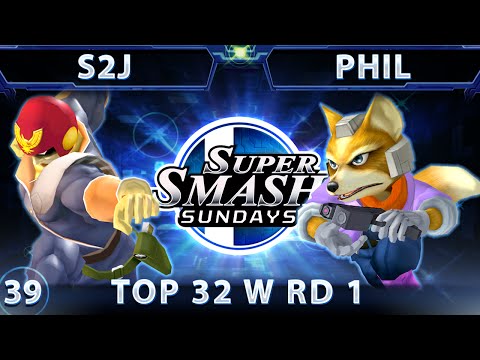 SSS 39 - S2J (Falcon) Vs. Phil (Fox) SSBM Top 32 Winners Round 1 - Smash Melee