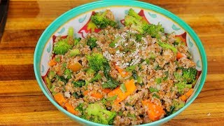 Tabouli Salad Recipe - vegan bulgur wheat - plant-based diet - heart healthy grains recipes