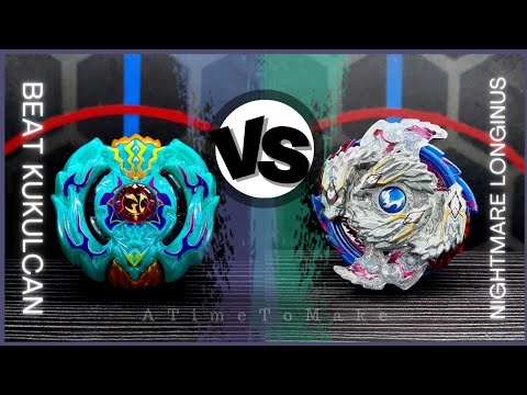 BEAT KUKULCAN.7U.Hn vs NIGHTMARE LONGINUS.Ds | ON REAL LIFE BEYBLADE STADIUM