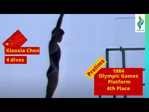 1984 Xiaoxia Chen - Team China - Platform Diving Prelims - Olympic Games