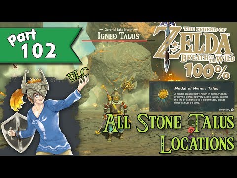 Legend of Zelda: Breath of the Wild 100% walkthrough Part 102 - All Stone Talus Locations!