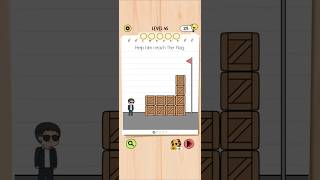 Brain Test 5 Level 45: Help him reach the flag Walkthrough