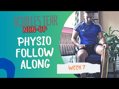Achilles Tear (non-op) - Week 7 Vlog - Physio follow along