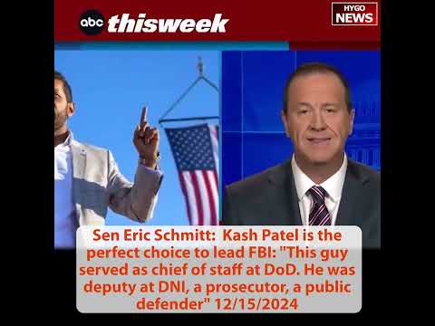 Schmitt on Tulsi Gabbard: Trump *disrupting* permanent Washington; Jen Psaki big mad Kash Patel