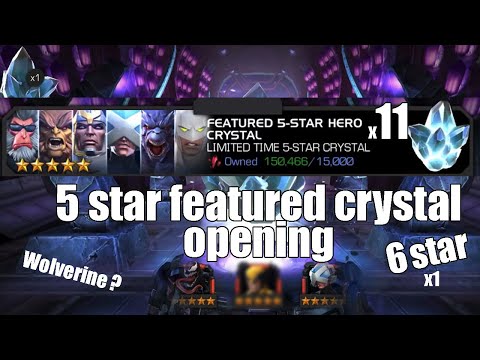 Massive 11 pcs Feature 5* Crystal Opening + 1 pc 6* (can I get Wolverine?)
