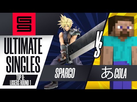 Sparg0 vs あcola - Ultimate Singles Top 8 Losers Round 1 - Genesis 9 | Cloud vs Steve