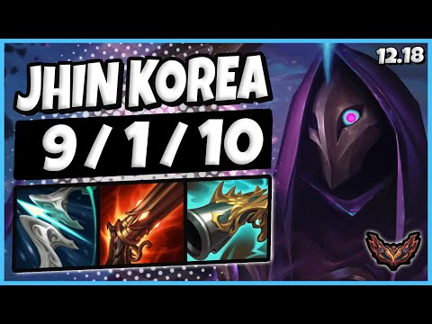 Jhin vs Draven ADC / KR Grandmaster / Patch 12.18 / Season 12 [ 9 / 1 / 10 ] ⭐