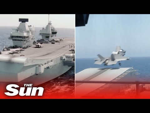 Russian fighter bombers ‘buzz’ warship HMS Queen Elizabeth as crew scramble stealth jets