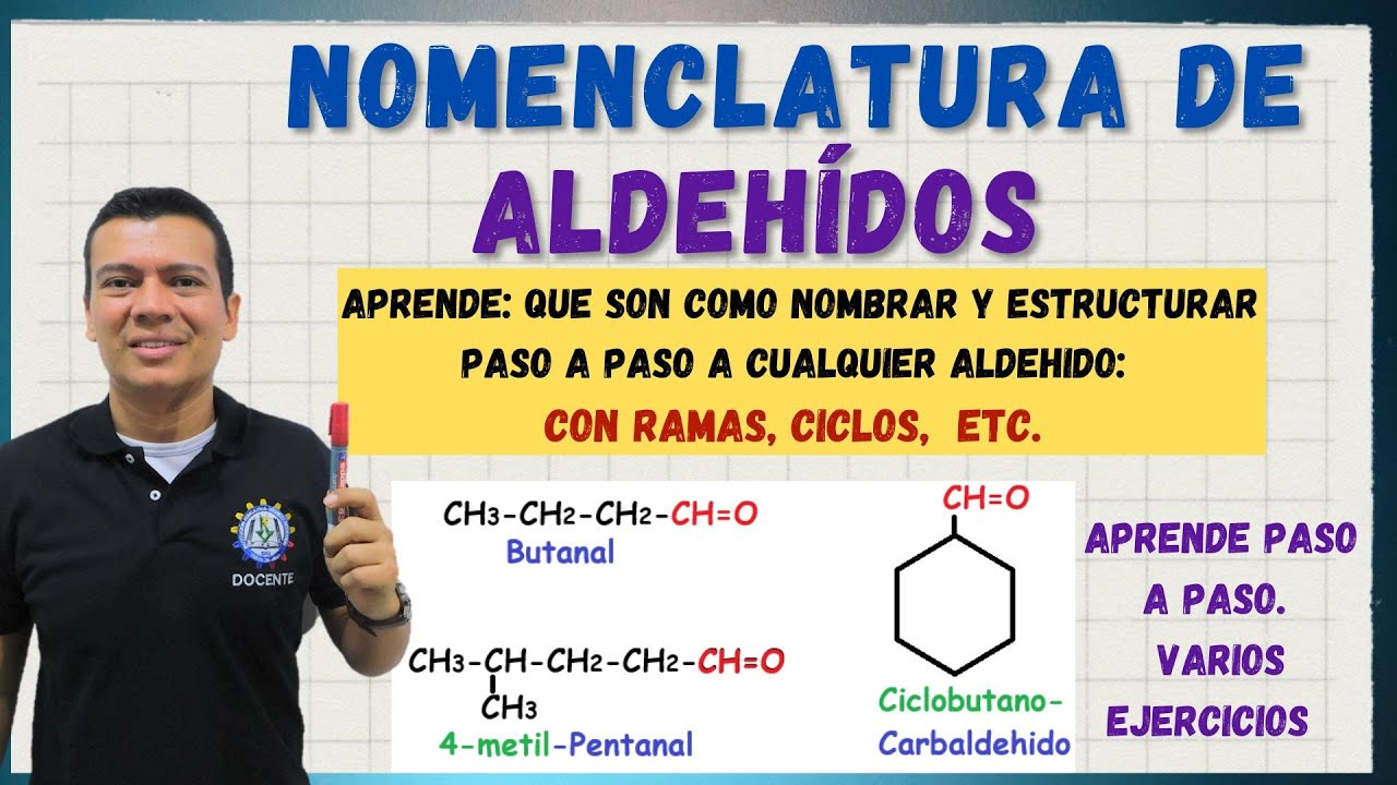 🎖️ALDEHIDOS. nomenclatura de aldehídos, que son , como se  nombran y se hacen estructuras.