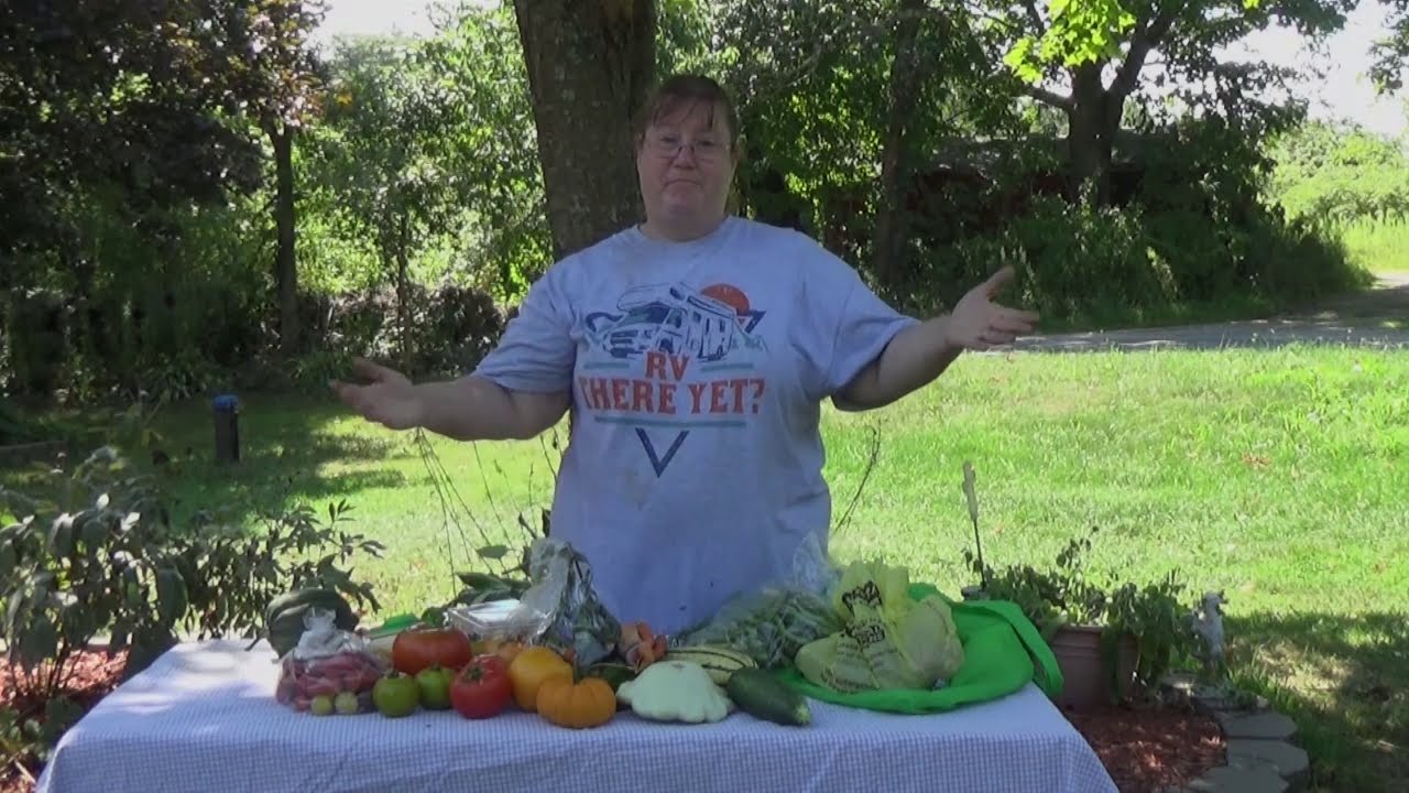 CSA Pickup at Mefford Endeavors,  A typical mid to late summer CSA share from the farm.