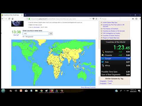 Countries of the World in 3:11 *Former World Record* (Jetpunk)