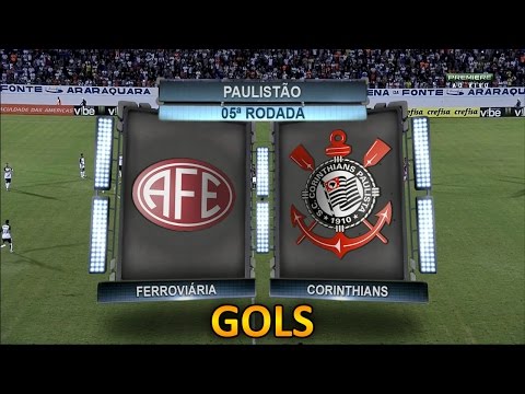 Gols, Ferroviária 2 x 2 Corinthians - Paulistão 21/02/2016