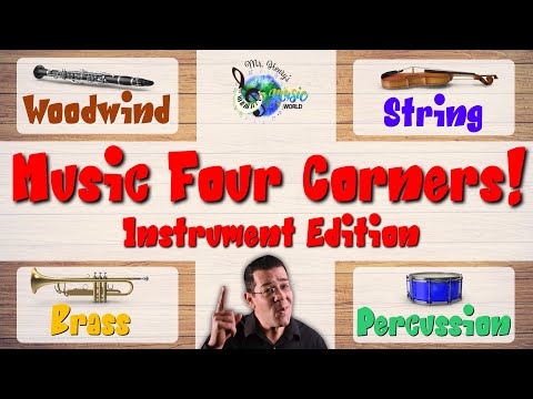 Four Corners Music Game: Instrument Identification Version | Classroom Brain Break