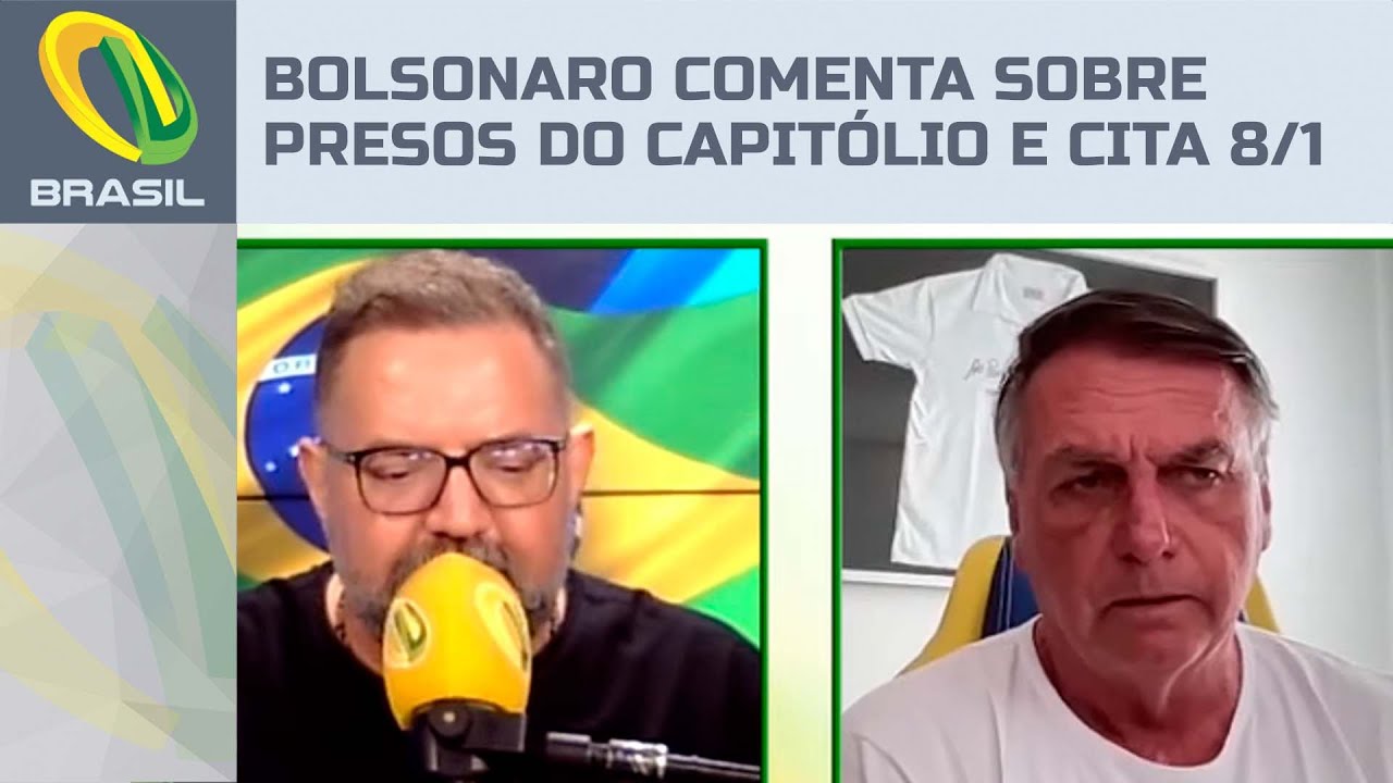Bolsonaro comemora soltura de presos por invadir o Capitólio nos EUA e faz comparação com 8/1