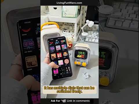 Pixel retro mini TV, lighting up your desk with sound and light