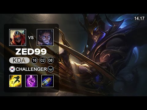 ZED99 Zed vs Sylas Mid - KR Challenger - Patch 14.17 Season 14