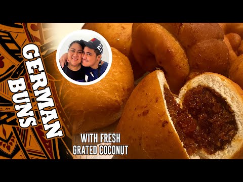 "Authentic German Buns with a Sweet Coconut Surprise!"