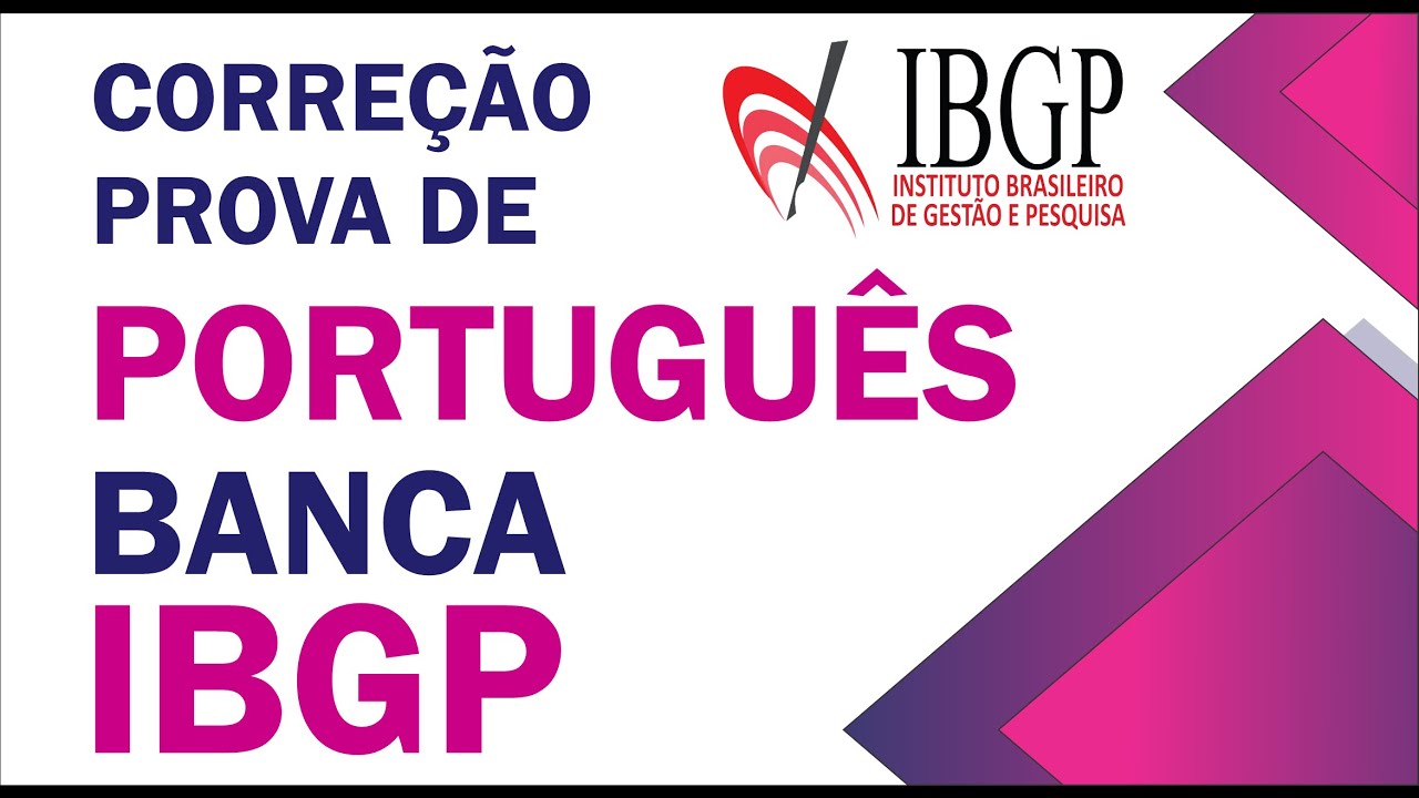 CORREÇAO PROVA PORTUGUÊS BANCA IBGP