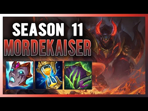 SEASON 11 MORDEKAISER SUPPORT GUIDE AND GAMEPLAY | BUILD+RUNES