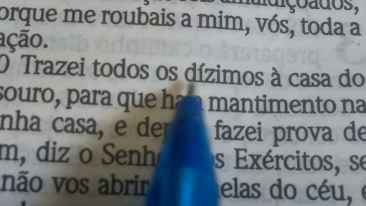 Dízimos nunca foi dinheiro , nem no velho, e muito menos no novo testamento.