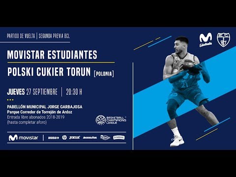 EN DIRECTO: Movistar Estudiantes - Polski Cukier Torun. BCL Qualifiers