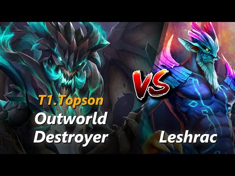 Topson mid Outworld Destroyer vs Leshrac | First 10 minutes