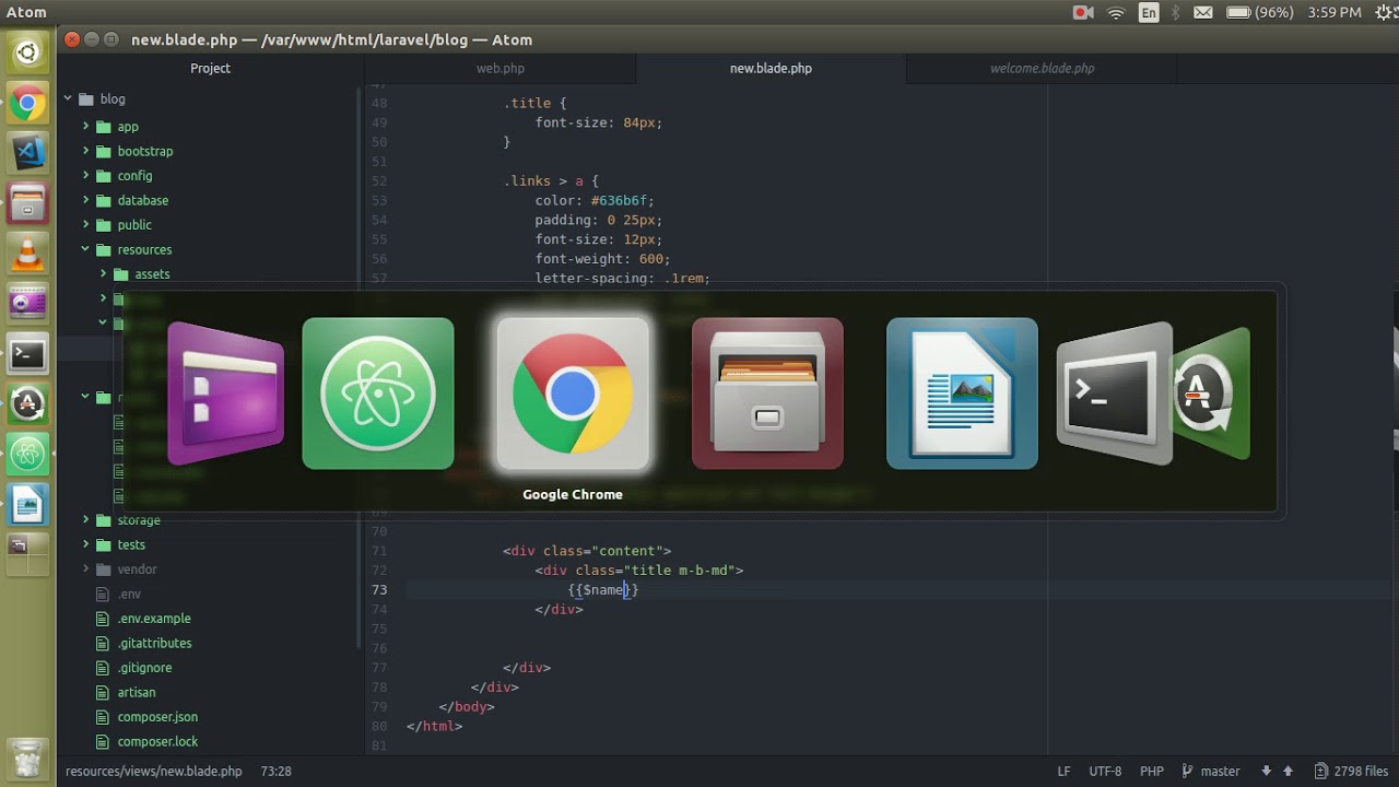 Laravel tutorial - create a Simple View