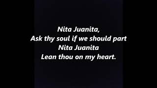 NITA JUANITA Spanish Ballad Song of Spain Lyrics Words text trending Sing Along Song