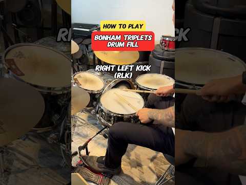 How to play Bonham Triplets Drum Fill (Easy) #drums