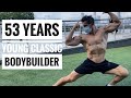 53 years young bodybuilder classic posing!