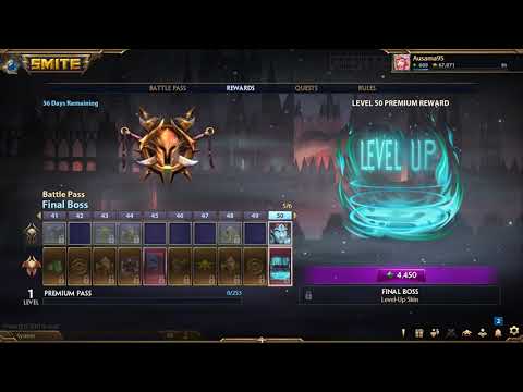 Smite Final Boss Battle Pass SHOWCASE! | ALL SKINS
