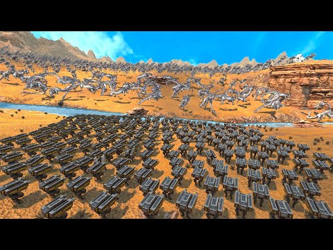3 MILLION GIANT DRAGON & TROLL ARMY VS SUPERMACY ARMOUR & FALLOUT TURRET !! UEBS 2
