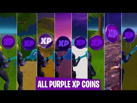 All Purple XP coins Locations (Week 1 - Week 2)! - Fortnite Secret Xp coins Chapter 2 Season 3