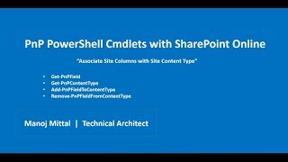 Associate SharePoint Site Column With Content Type Using PnP PowerShell