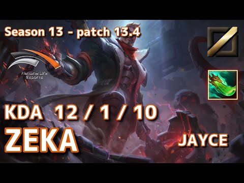 【KRサーバー/M1】HLE Zeka ジェイス(Jayce) VS ゼド(Zed) MID - Patch13.4 KR Ranked【LoL】