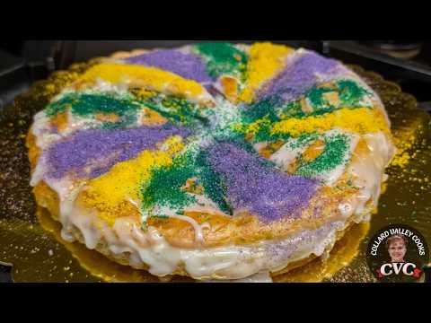 Homemade King Cake - Colorful Mardi Gras Treat